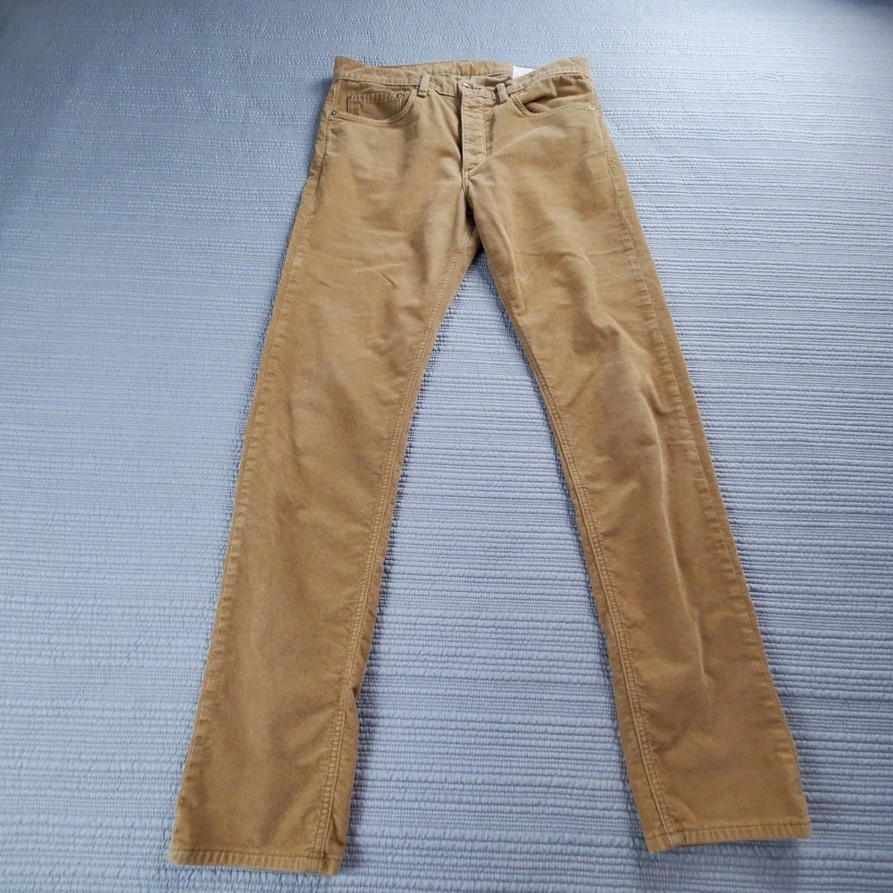 Rag & Bone Corduroy Pants Mens 33 British Khaki Camel Neutral Tone Downtown Prep